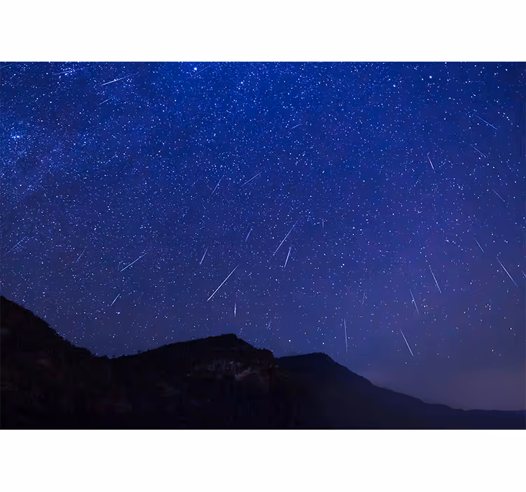 Dağ duvar resmi celestial comets night - TenStickers
