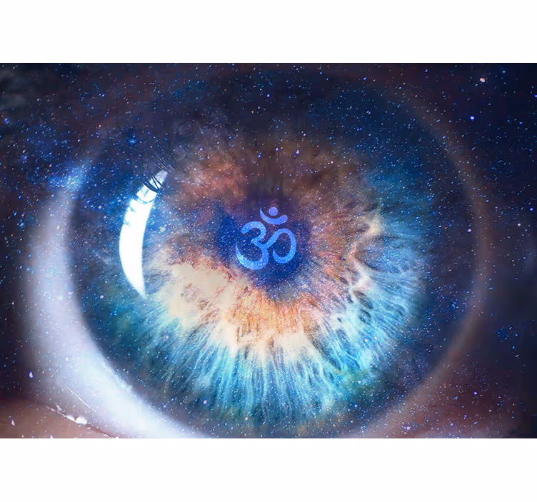 Ohm işareti uzaylı göz duvar kağıdı - TenStickers