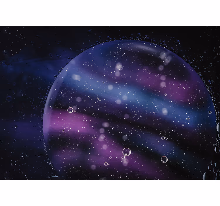 Soyut duvar resim uzay baloncuk efekti - TenStickers