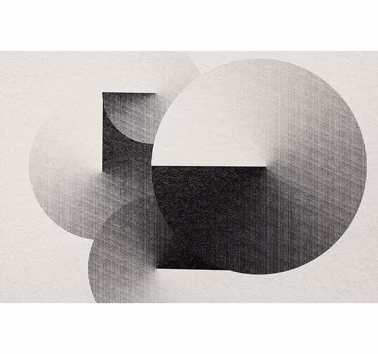 Soyut duvar resim geometrik daire kompozisyonu - TenStickers