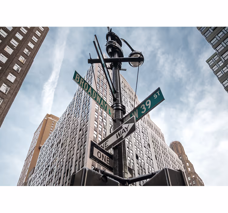 New york duvar resmi - broadway sokak tabelaları - TenStickers