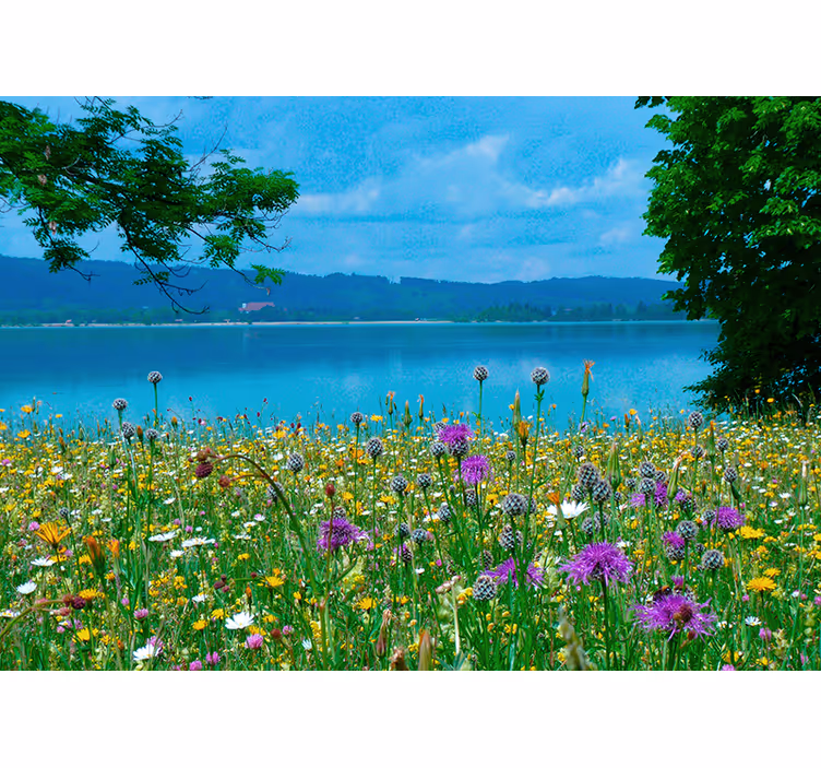 "cottagecore" bahar gölü doğa duvar kağıdı - TenStickers