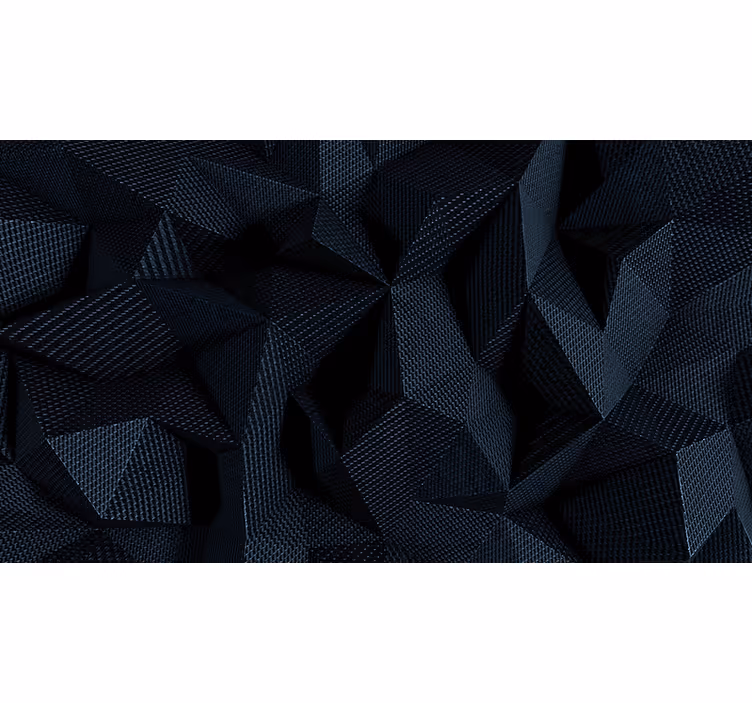 Koyu kumaş geometrik 3d duvar resmi - TenStickers