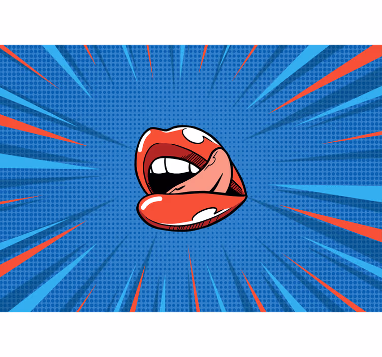 Kentsel sanat duvar resmi - canlı ağız pop - TenStickers
