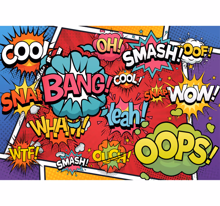 Kentsel sanat duvar resmi - comic ses efektleri - TenStickers