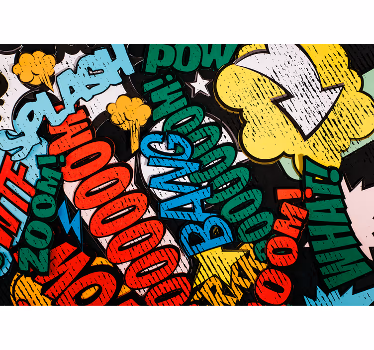 Kentsel sanat duvar resmi - Çizgi roman sesleri - TenStickers