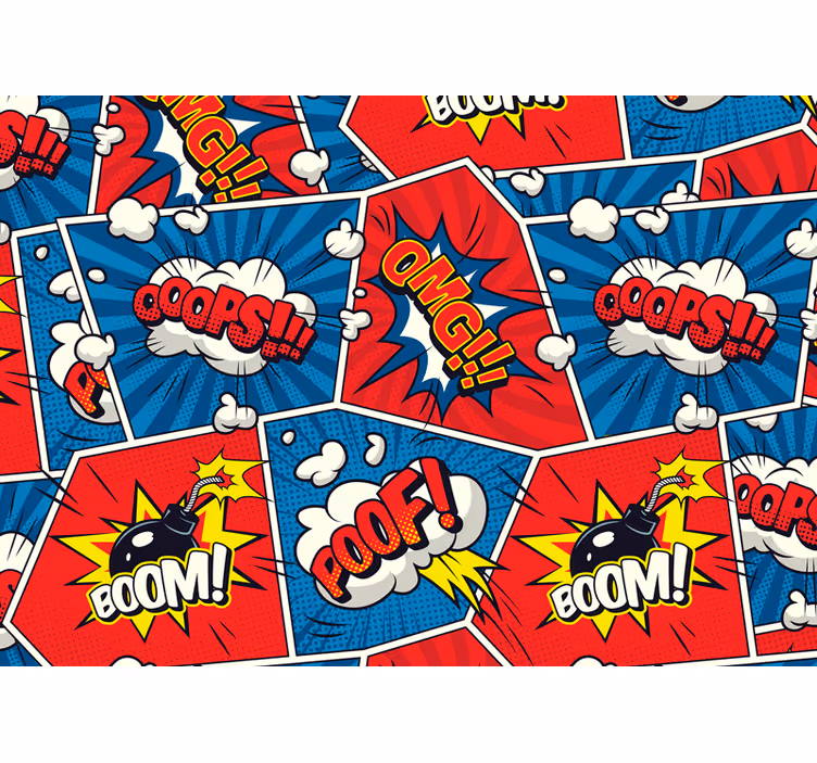 Kentsel sanat duvar resmi - komik konuşma balonları - TenStickers