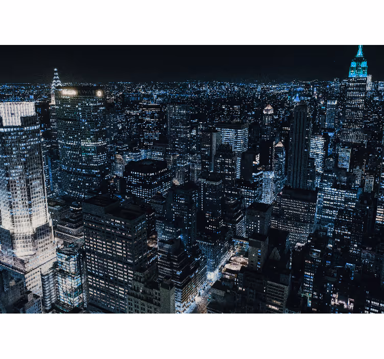 New york duvar resmi gece manzarası - TenStickers