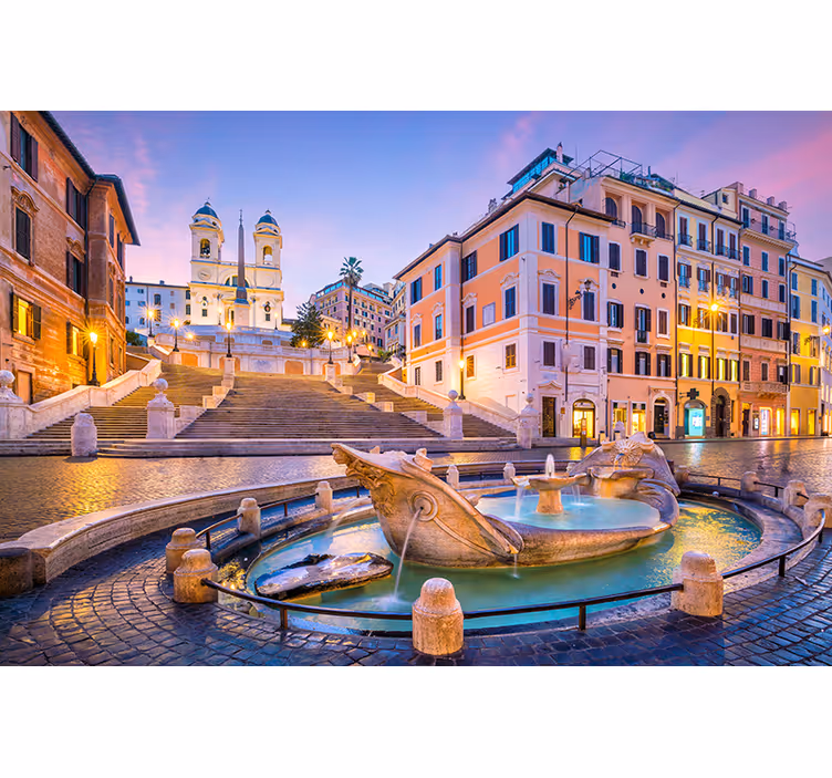 Piazza di spagna roma duvar kağıdı - TenStickers