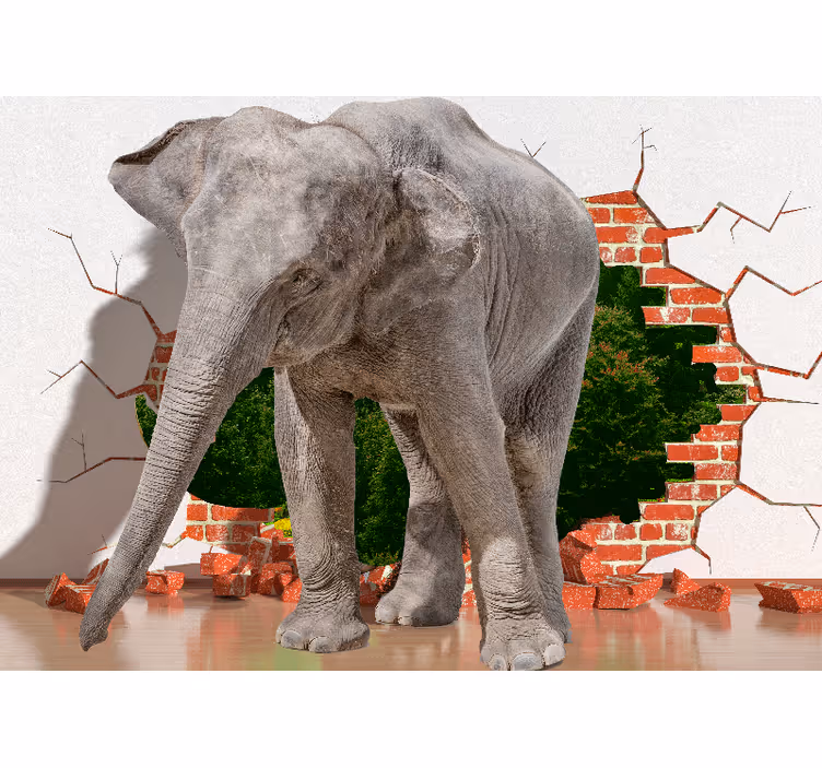 3d dev fil duvar resmi - TenStickers