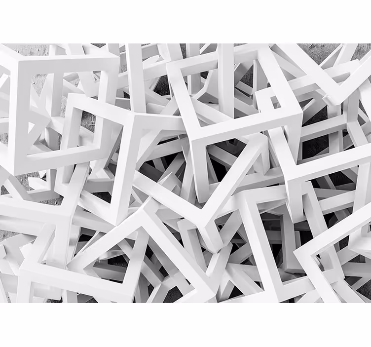Geometrik soyut 3d efekt 3d duvar kağıdı - TenStickers
