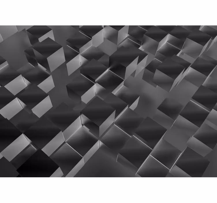 3d mat siyah fayans deseni duvar kağıdı - TenStickers