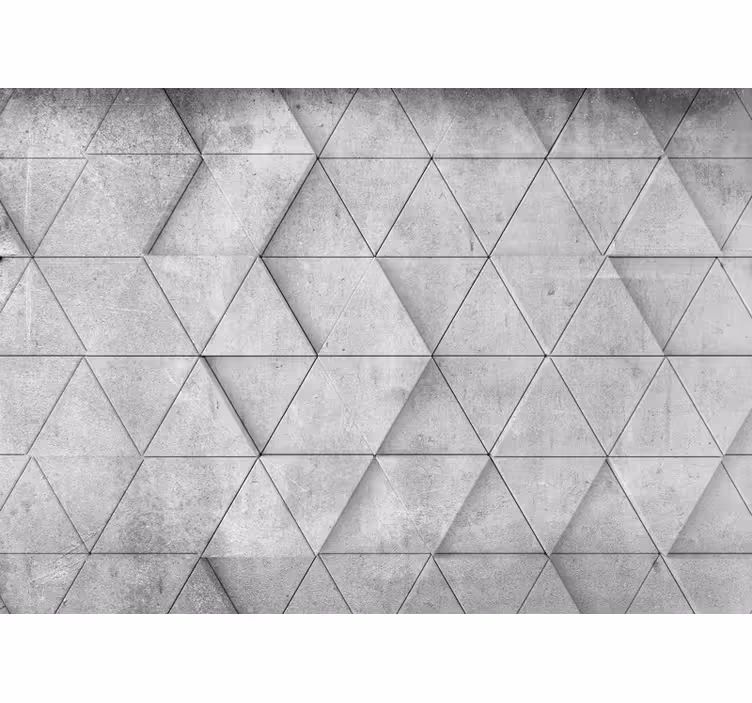 Geometrik üçgen kabartma 3d duvar kağıdı - TenStickers