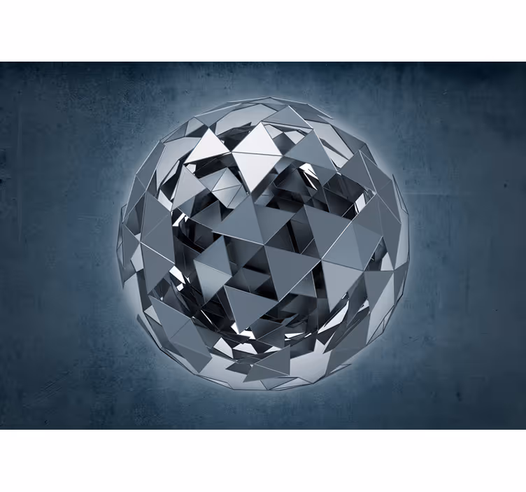 Soyut duvar resim geometrik küre heykeli - TenStickers
