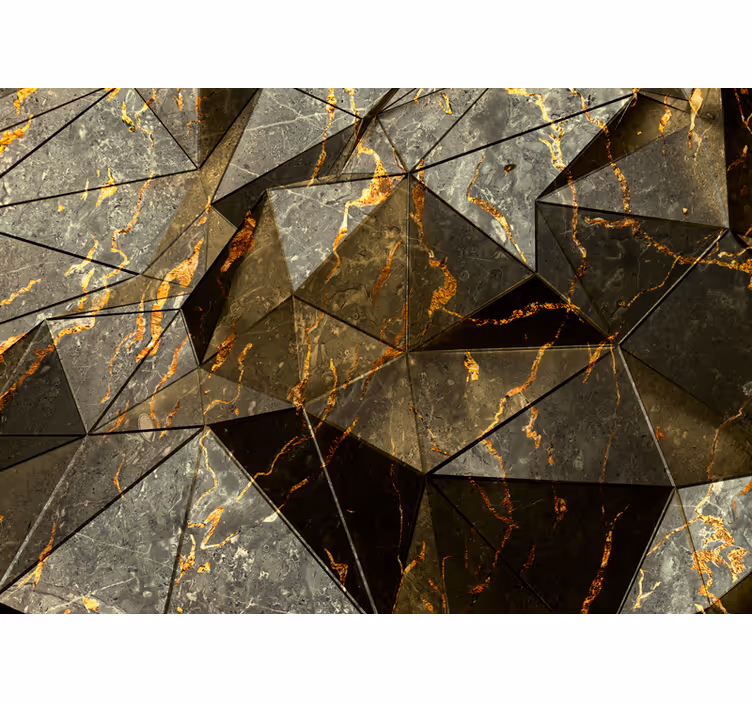 Doku ve desen duvar resim geometrik taş amblem - TenStickers
