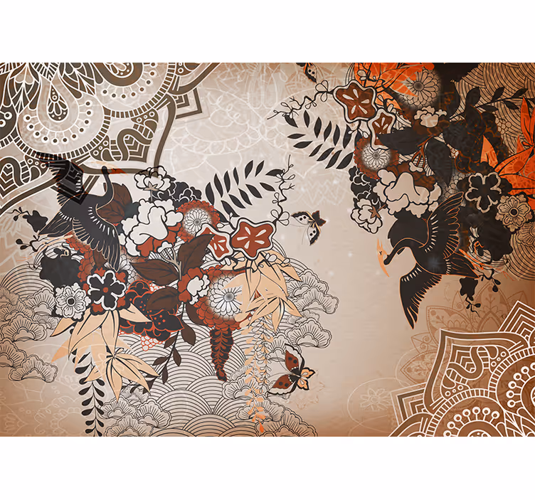 Mandala duvar resmi - mandala Çiçek desenleri - TenStickers