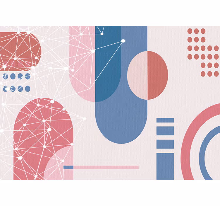 Soyut duvar resim geometrik Şekiller ağı - TenStickers