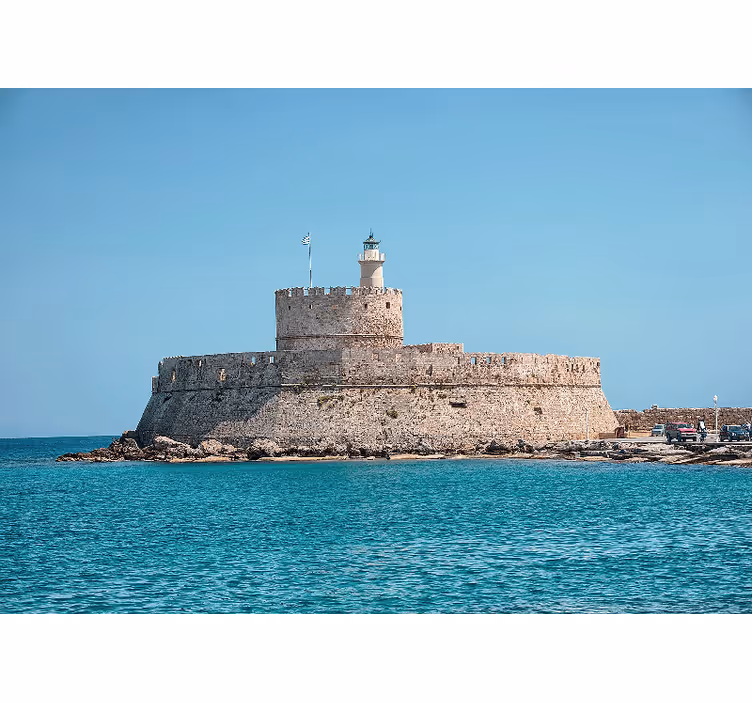 Rodos deniz feneri kalesi şehirler ve ülkeler duvar resim - TenStickers