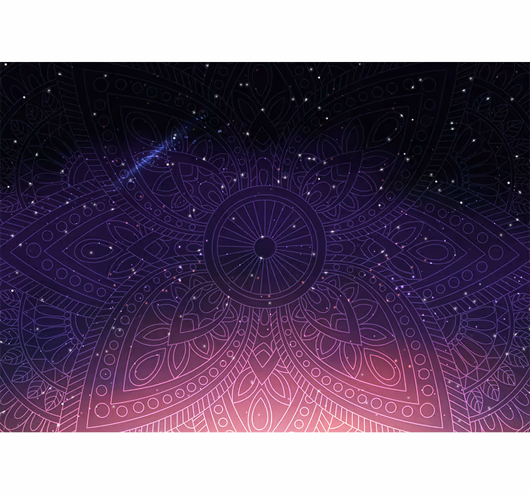 Bohem neon mandala duvar resmi - TenStickers