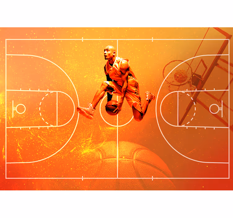 Basketbol kolaj duvar resimleri - TenStickers