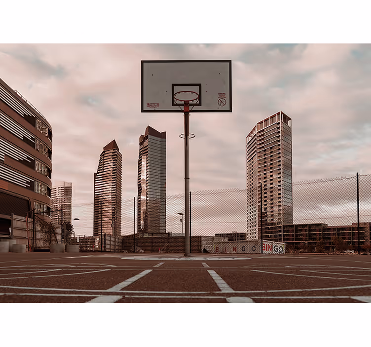 Basketbol sahası genç duvar resimleri - TenStickers