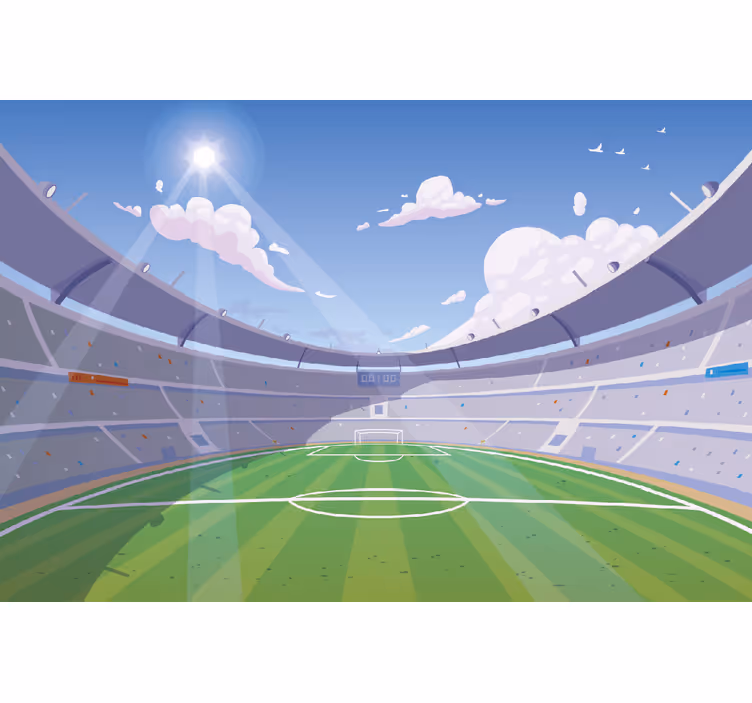 Futbol sahası çocuk odası duvar halısı - TenStickers
