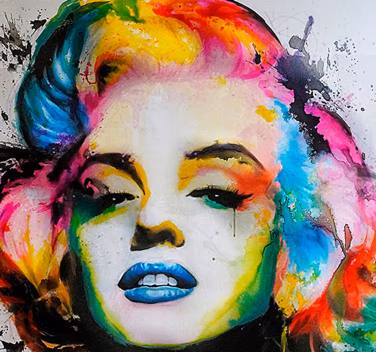 Renkli marilyn monroe kentsel sanat duvar kağıdı - TenStickers