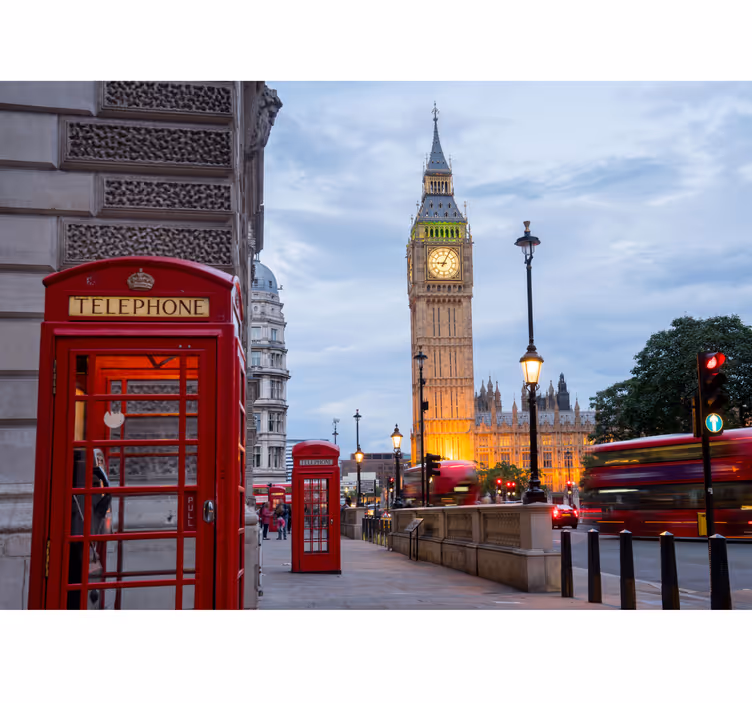 şehir telefon kulübesi londra duvar resmi - TenStickers