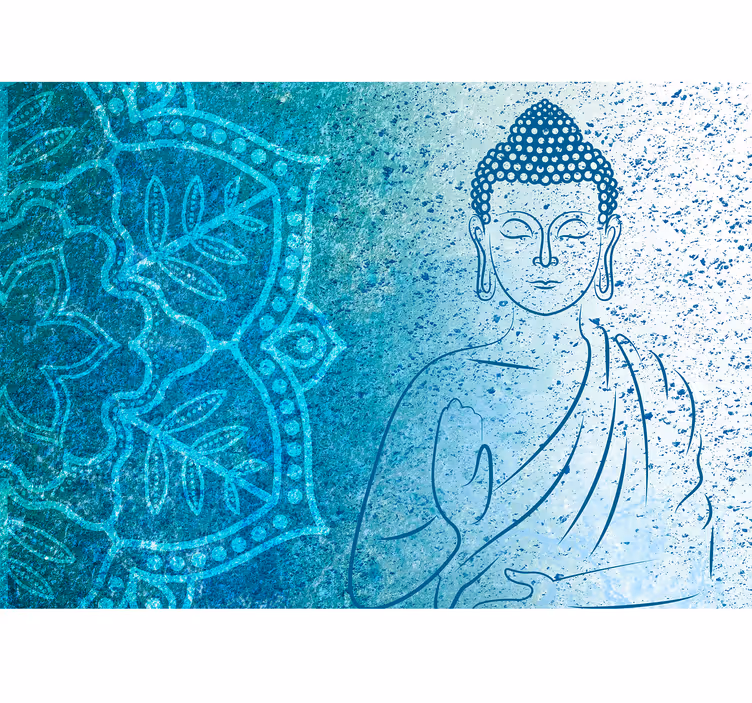 Buda mavi mandala duvar resmi - TenStickers