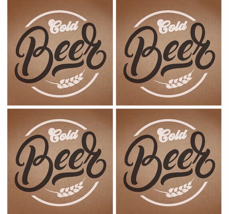 Soğuk bira altlığı bira mat - TenStickers