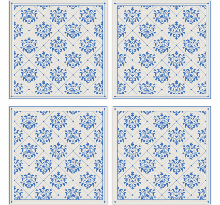 çiçek çini deseni bardak - TenStickers