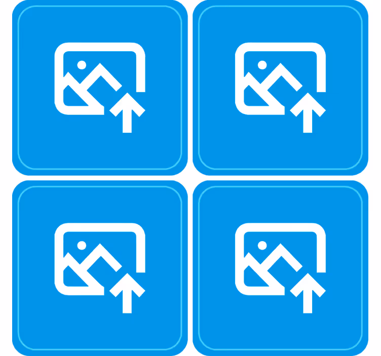 çift fotoğraflı kişiselleştirilmiş bardak altlığı - TenStickers