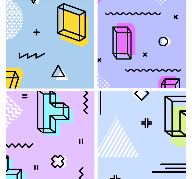 Ucube bardak altlığı geometrik desen oyunları - TenStickers