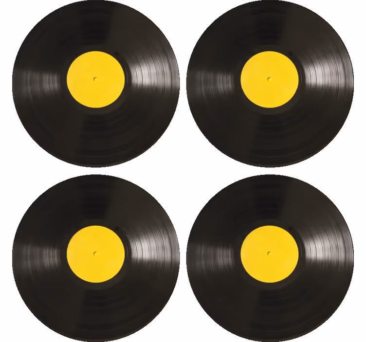 Vinil disk modern bardak altlığı - TenStickers