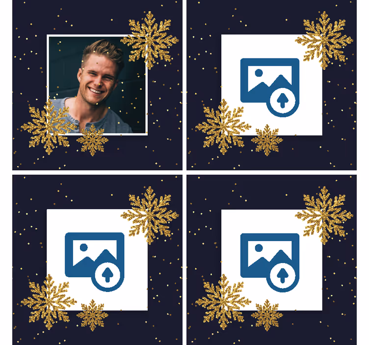 Fotoğraf özel bardak ile noel çerçeve - TenStickers