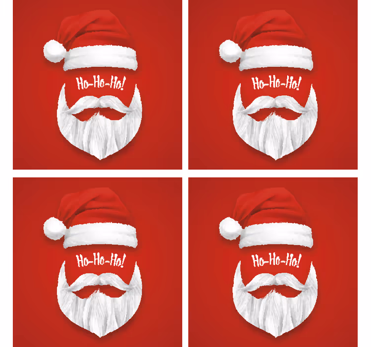 Ho yılbaşı içki bardak altlığı - TenStickers