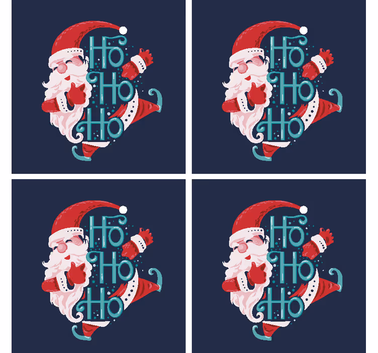 Noel baba içki bardak altlığı - TenStickers