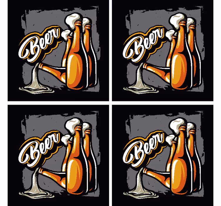 B eer şişe bira altlığı paspaslar - TenStickers