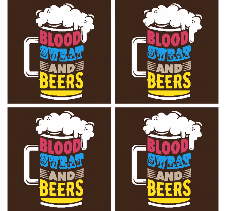 Kan, ter ve bira paspaslar - TenStickers