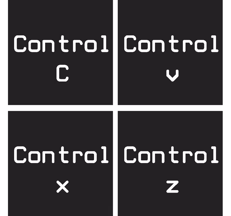 Kontrol c + kontrol v geek bardak altlıkları - TenStickers