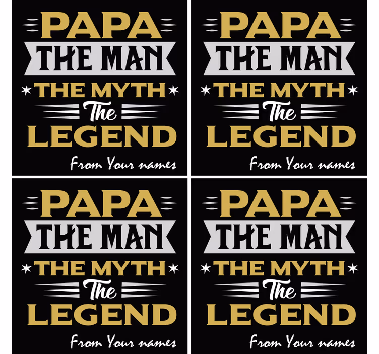 Papa efsanesi efsanesi cümle bardak altlığı - TenStickers