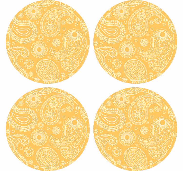 Bardak altlığı - karmaşık paisley deseni - TenStickers