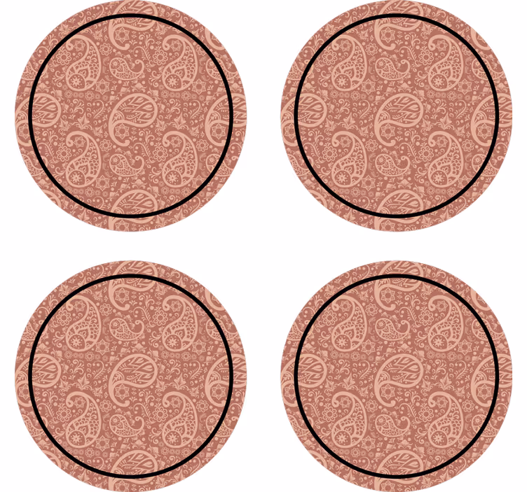 Bardak altlığı paisley Çiçek deseni - TenStickers