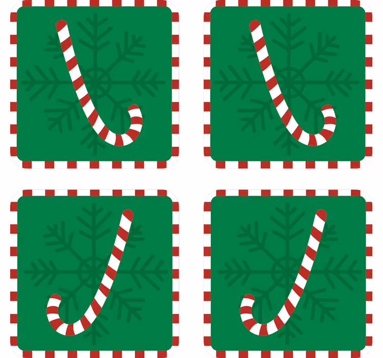 şeker noel içeceği altlığı - TenStickers