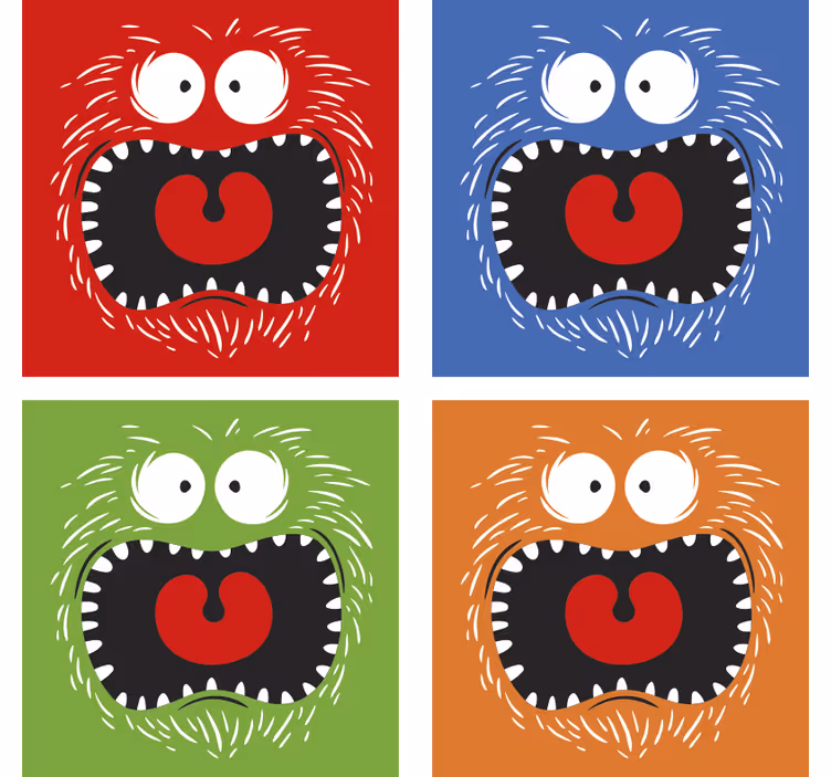Modern ve renkli cadılar bayramı içeceği altlığı - TenStickers