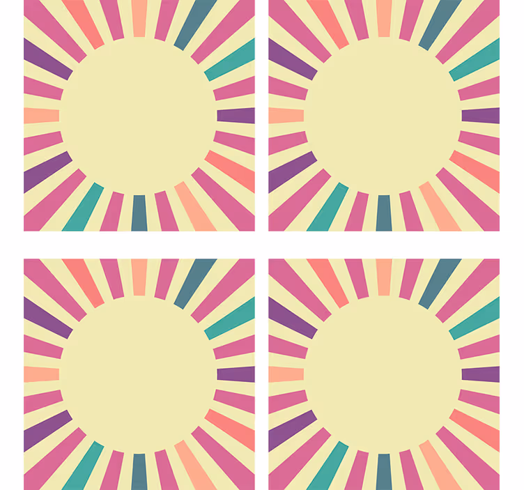 Modern bardak altlığı - geometrik dairesel eleman - TenStickers