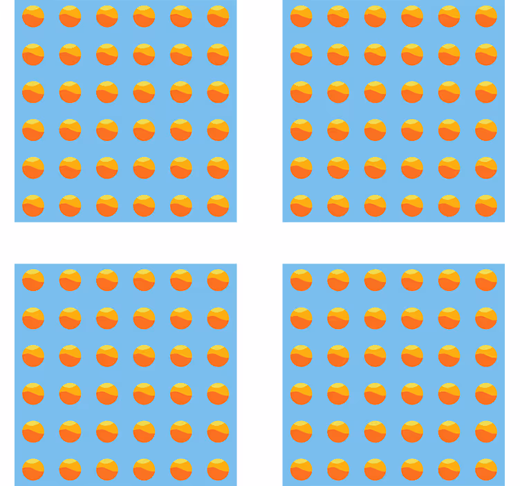 70'lerin güneş deseni 70'lerin bardak altlıkları - TenStickers