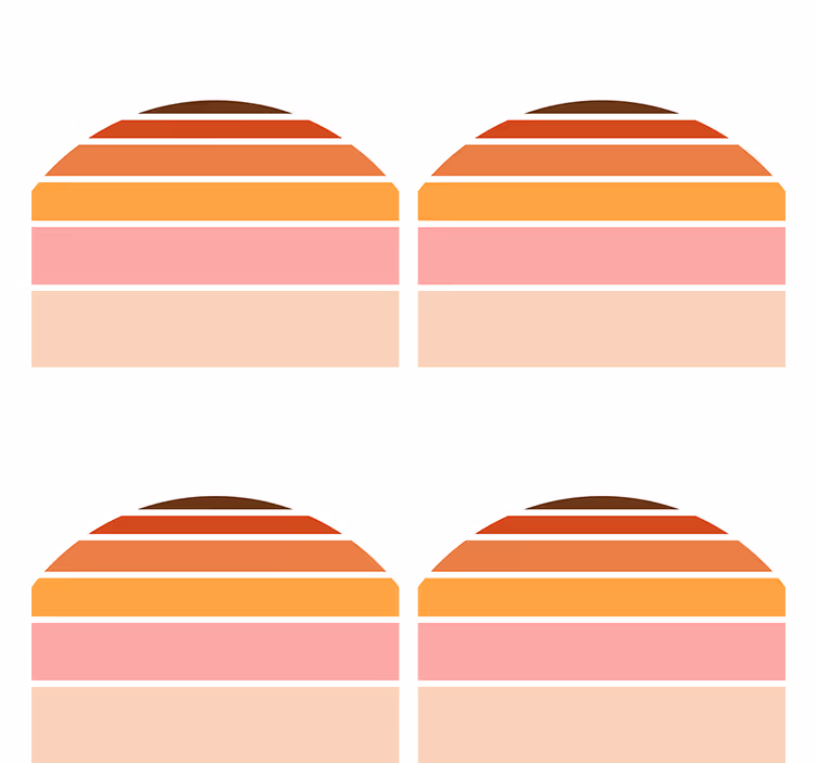 Bardak altlığı katmanlı renk Şekli - TenStickers