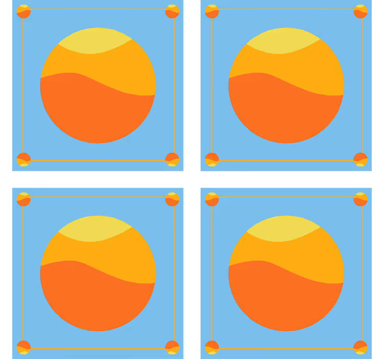 Bardak altlığı - canlı dairevi renk alanları - TenStickers