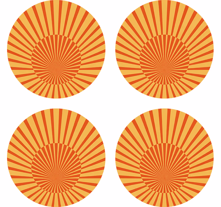 Bardak altlığı işıl işıl güneş pateni - TenStickers